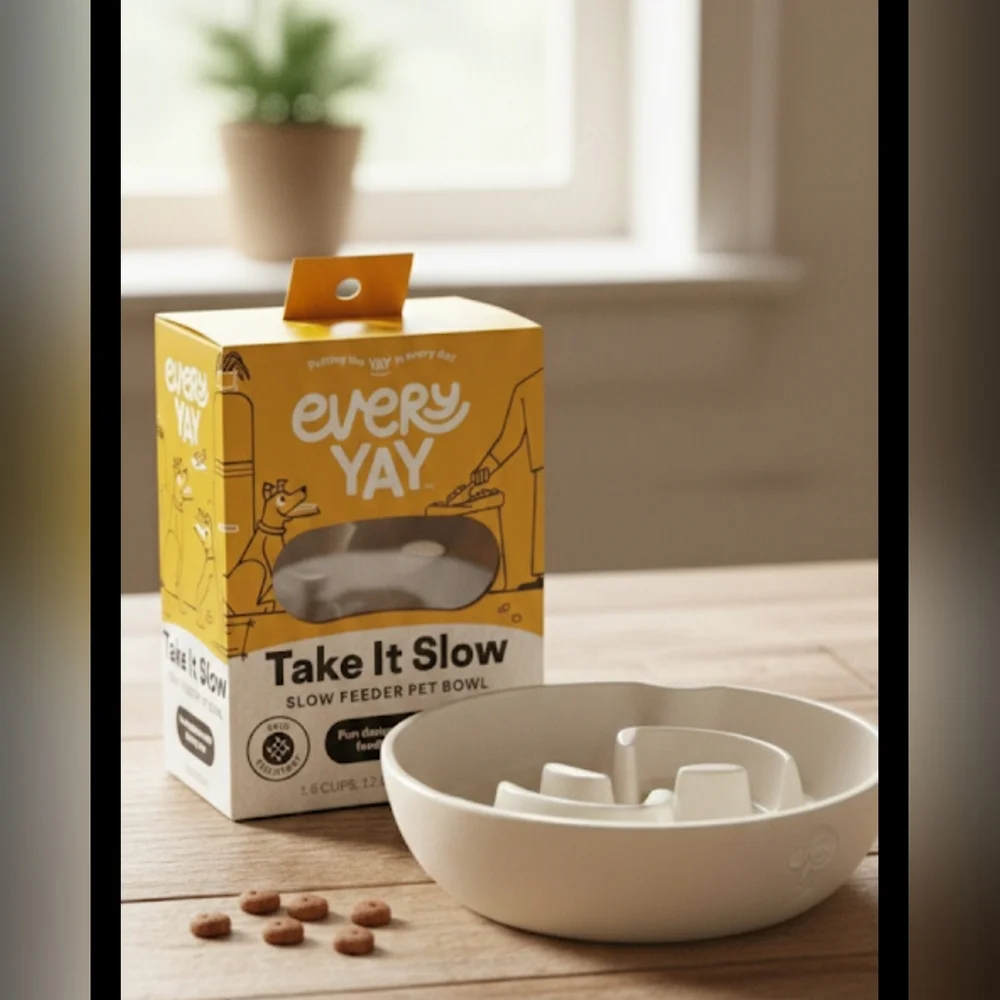 EveryYay Interactive Slow Feeder — Anti-Gulp Bowl for Cats, Dogs & Small Animals